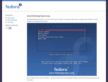 Tablet Screenshot of boot.fedoraproject.org